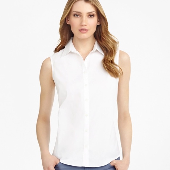 Brooks Brothers | Tops | Brooks Brothers Noniron Fitted Sleeveless Dress  Shirt | Poshmark
